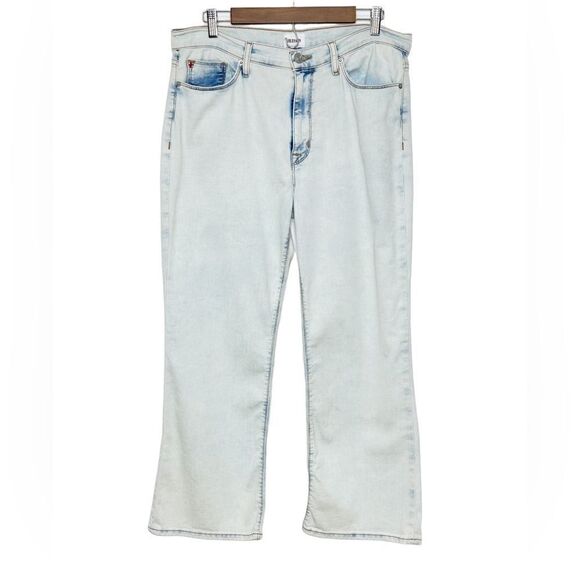 Hudson Blair High Rise Bootcut Crop Jeans Lightwash Size 32 - Picture 2 of 11